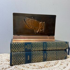 Coppercraft Guild Praying Hands Mail Letter Napkin Holder Stand Copper